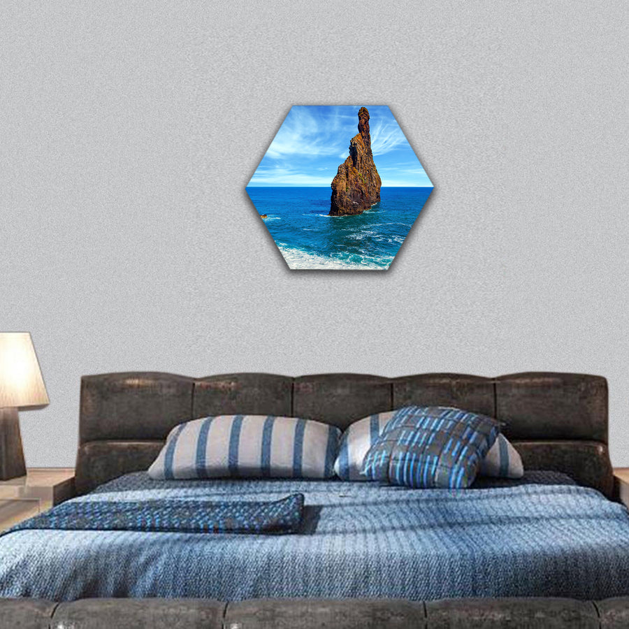 fabulous island of Madeira in the Atlantic Ocean hexagonal canvas wall art