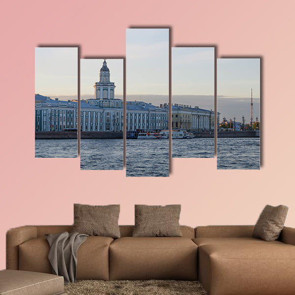 View of Saint Petersburg at the sunset time beside the Neva River wall art