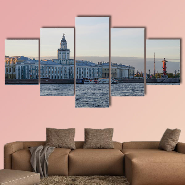 View of Saint Petersburg at the sunset time beside the Neva River wall art