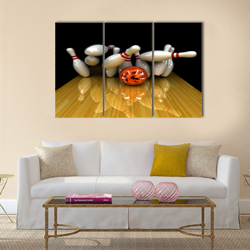 Amazing Orange ball does strike Multi panel canvas wall art