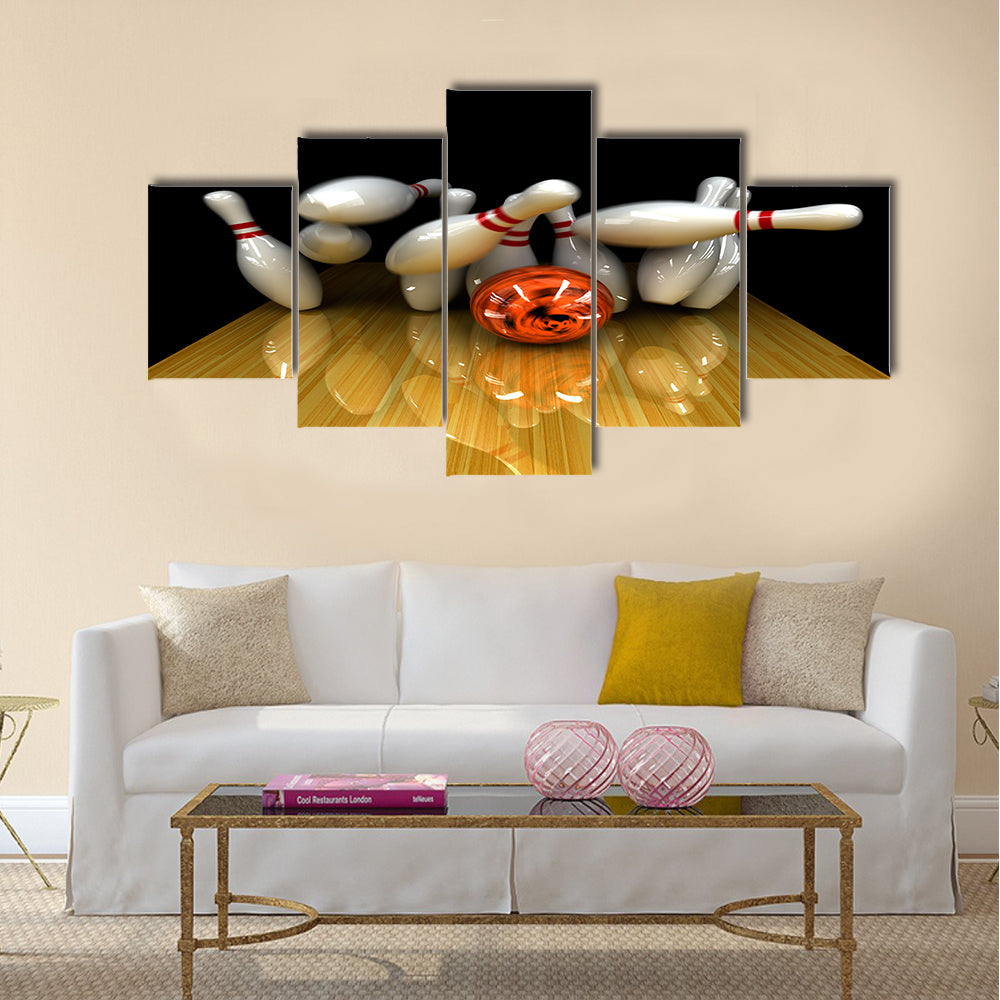 Amazing Orange ball does strike Multi panel canvas wall art