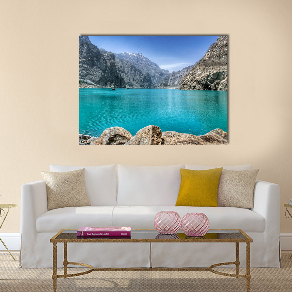 Beautiful Attabad Lake in Pakistan multi panel canvas wall art