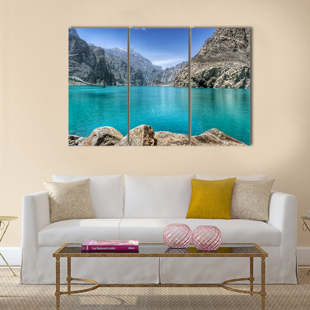 Beautiful Attabad Lake in Pakistan multi panel canvas wall art