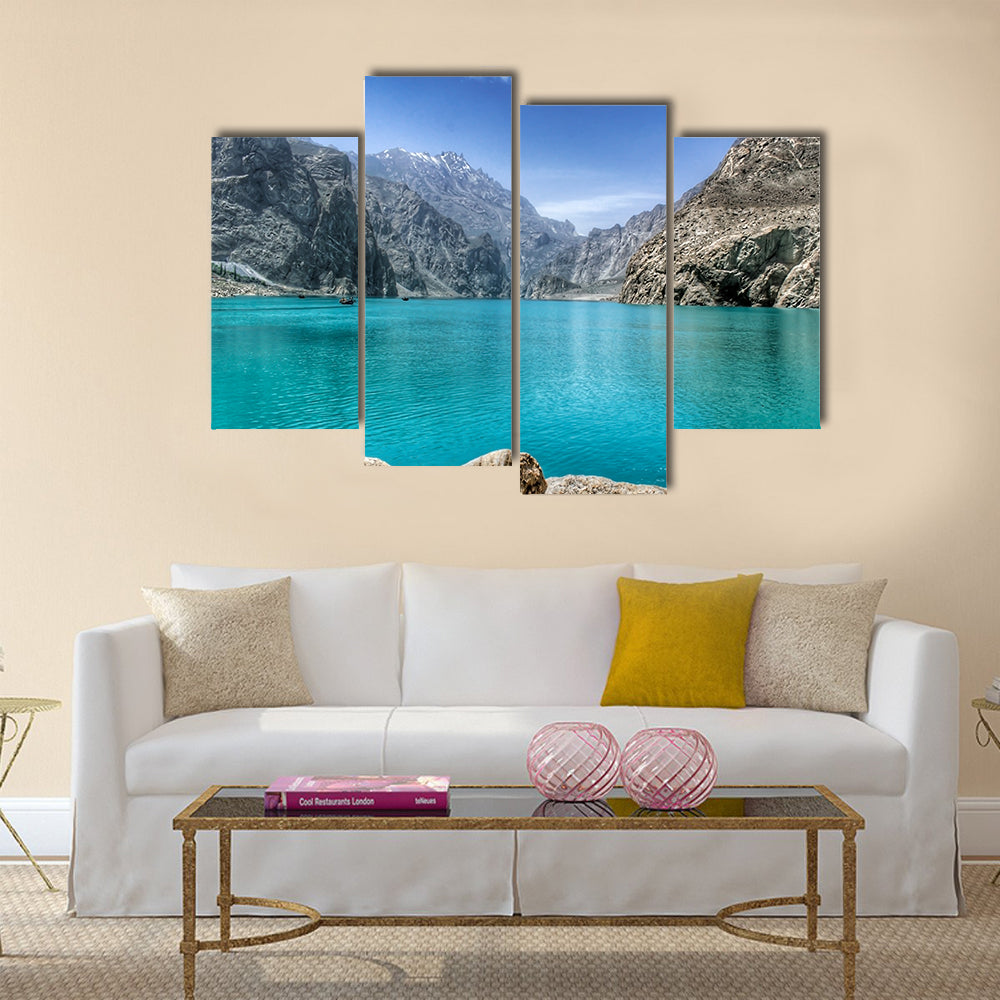 Beautiful Attabad Lake in Pakistan multi panel canvas wall art