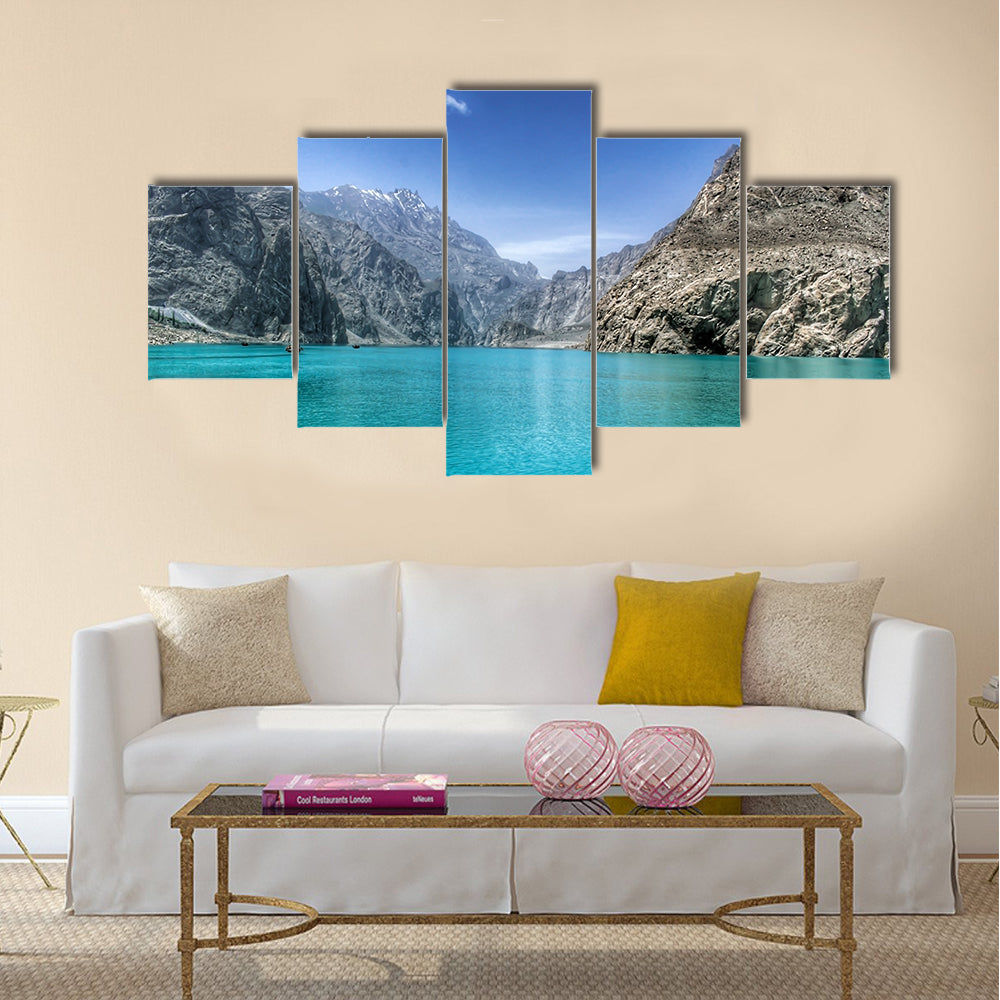 Beautiful Attabad Lake in Pakistan multi panel canvas wall art