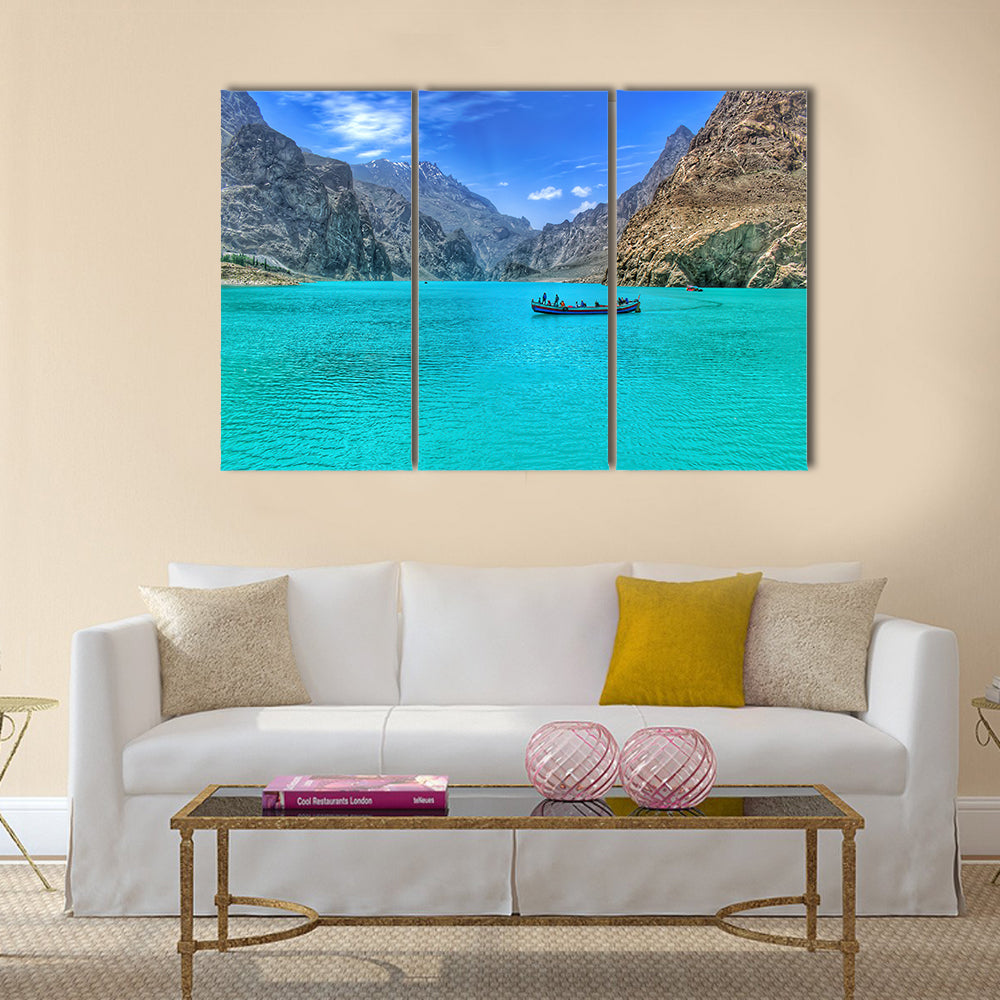 Beautiful Attabad Lake in Pakistan multi panel canvas wall art