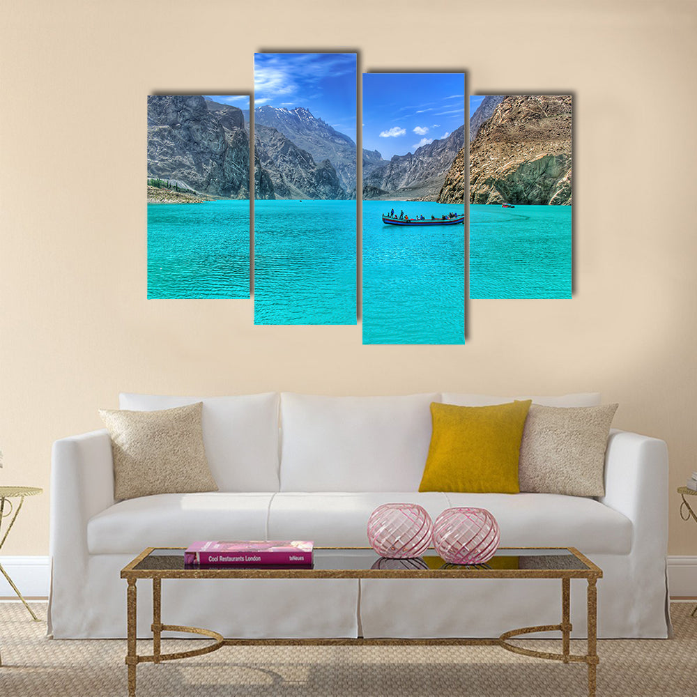 Beautiful Attabad Lake in Pakistan multi panel canvas wall art