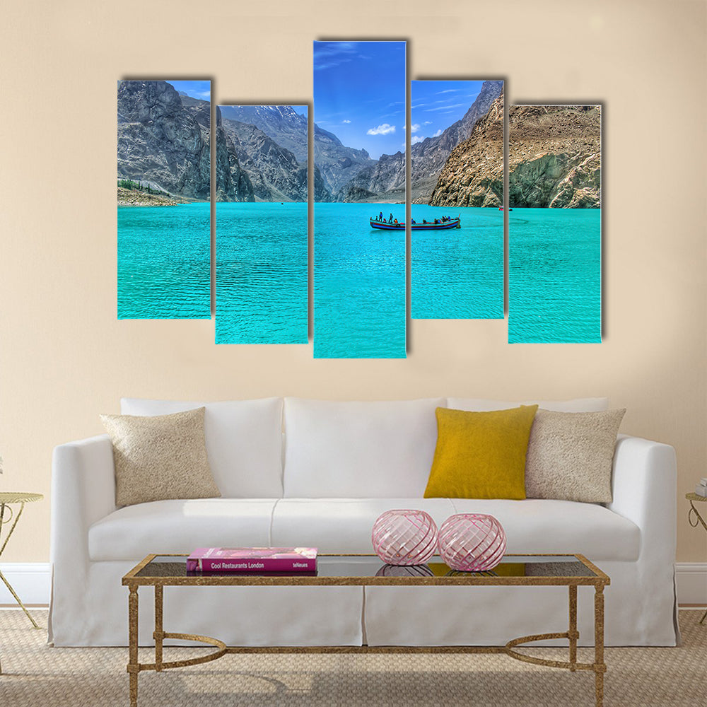 Beautiful Attabad Lake in Pakistan multi panel canvas wall art