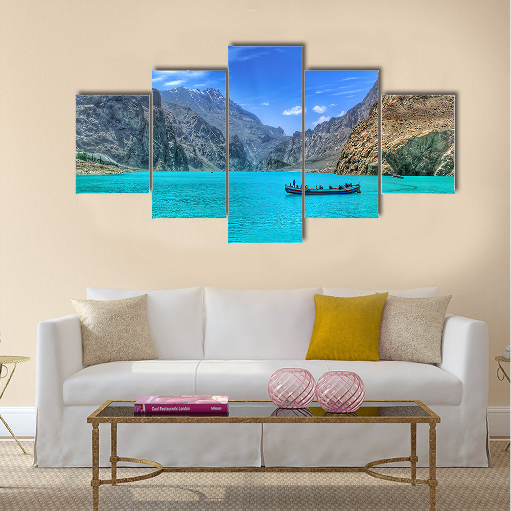Beautiful Attabad Lake in Pakistan multi panel canvas wall art