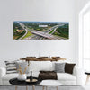 Over Road city highway - Bird eye viwe - drone -Top view Panoramic canvas Wall Art