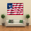 The Realistic Flag Of The Liberia, Multi Panel Canvas Wall Art