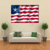 The Realistic Flag Of The Liberia, Multi Panel Canvas Wall Art