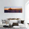 Manhattan Beach Pier at sunset, Los Angeles, California Panoramic canvas Wall Art