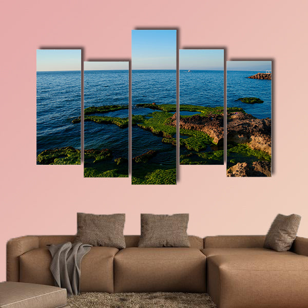 Sunset View to Manara bay, Beirut, Lebanon multi panel canvas wall art