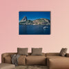 Backlit footage of Sugar Loaf Mountain, Rio de Janeiro multi panel canvas wall art