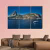 Backlit footage of Sugar Loaf Mountain, Rio de Janeiro multi panel canvas wall art