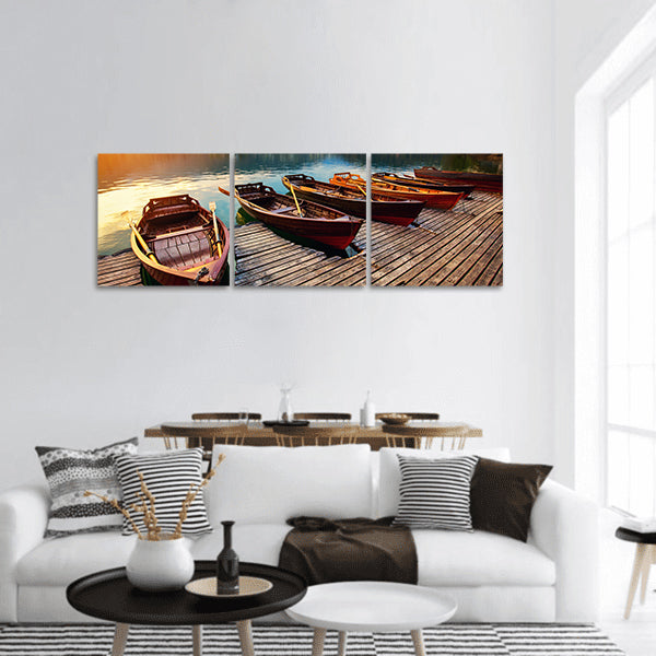 Bled with lake, island and mountains  , Slovenia, Europe Panoramic canvas Wall Art