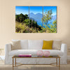 Panorama view of the lake Atitlan and volcanos in the highlands of Guatemala Multi panel canvas wall art