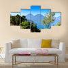 Panorama view of the lake Atitlan and volcanos in the highlands of Guatemala Multi panel canvas wall art