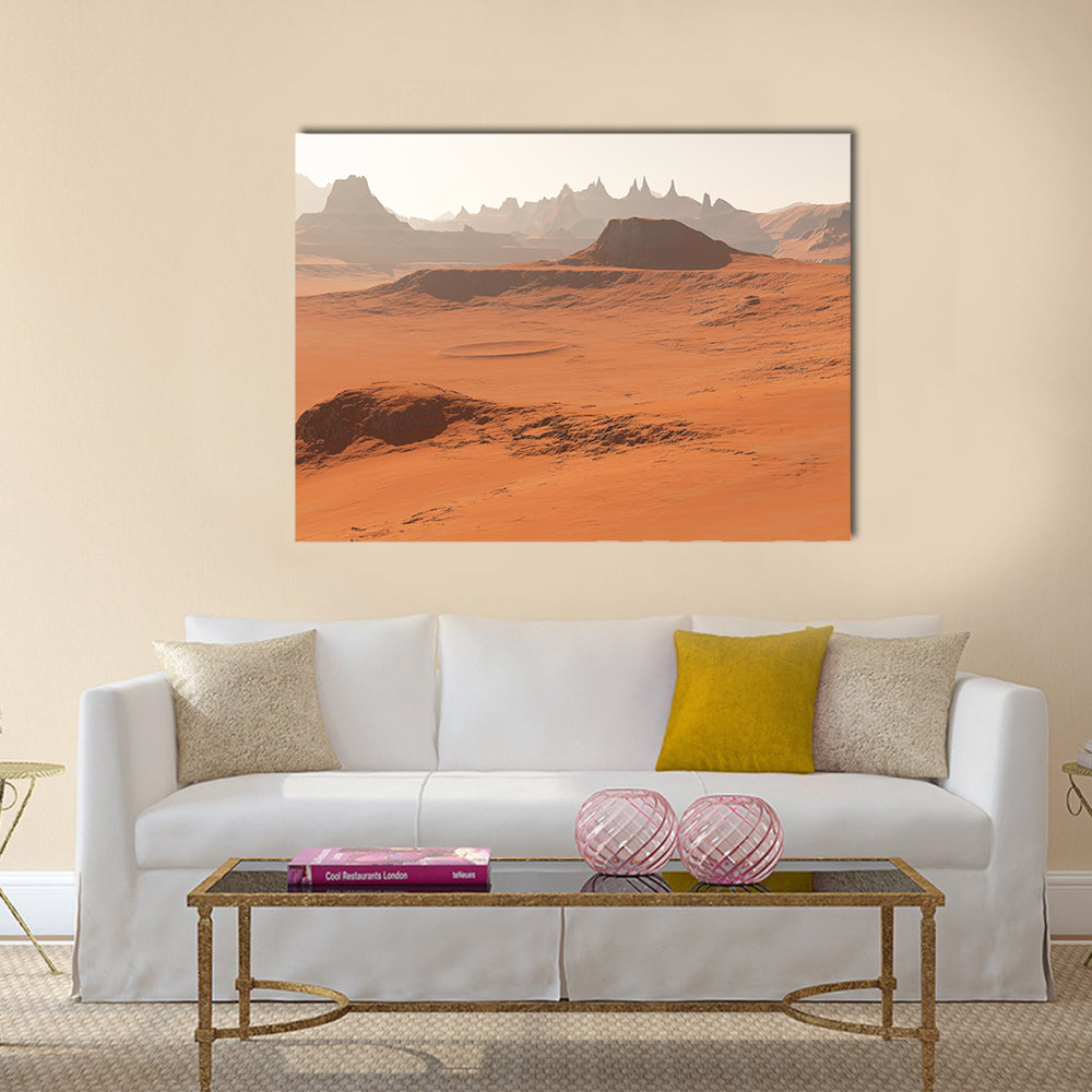Mars - the red planet Multi Panel Canvas Wall Art