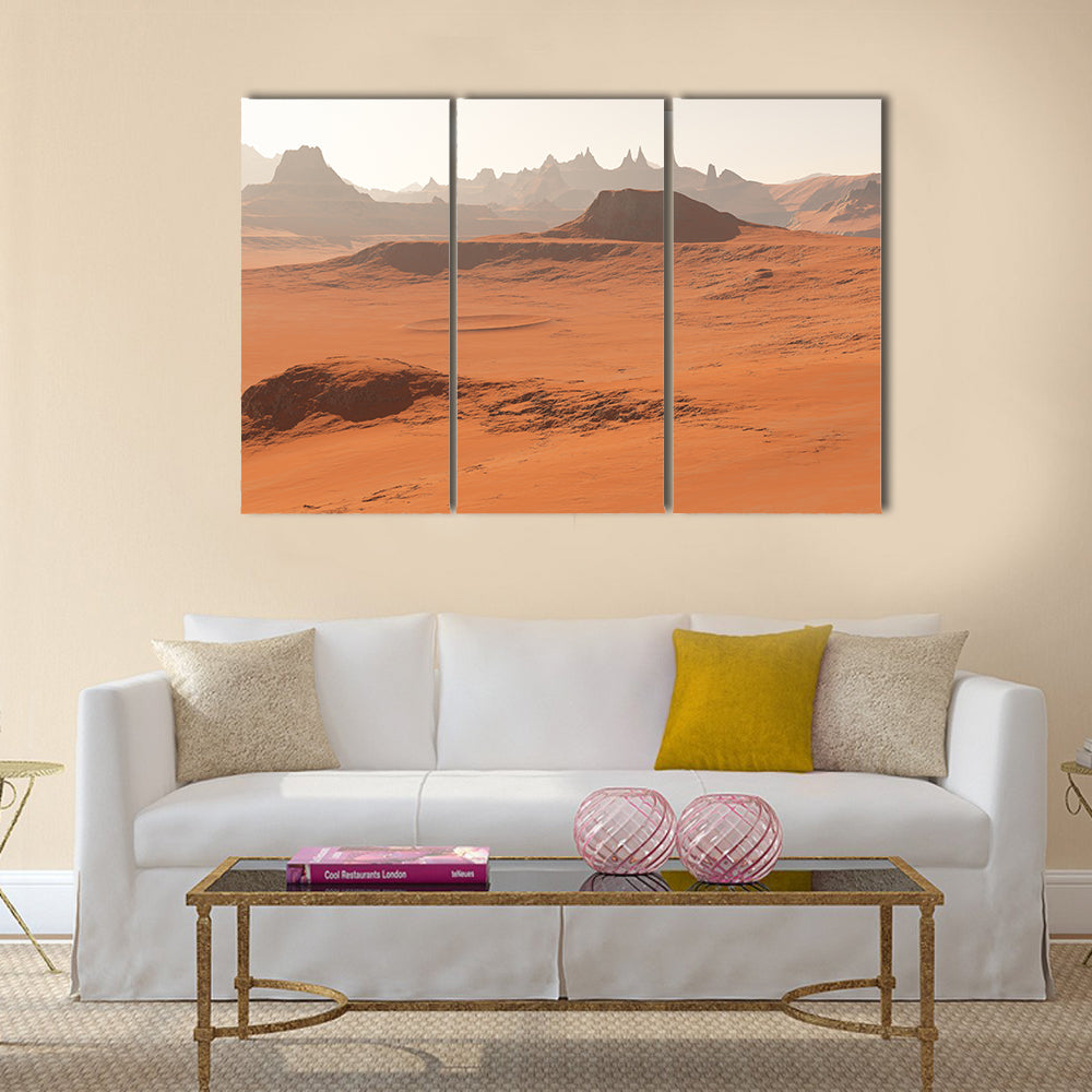 Mars - the red planet Multi Panel Canvas Wall Art