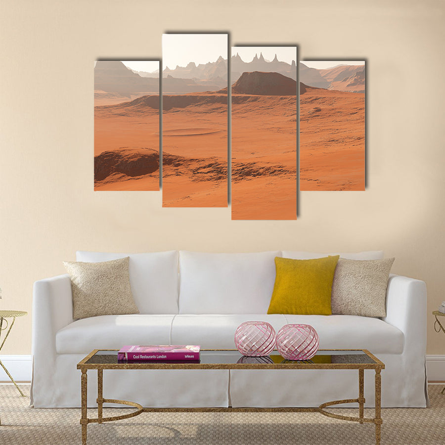 Mars - the red planet Multi Panel Canvas Wall Art