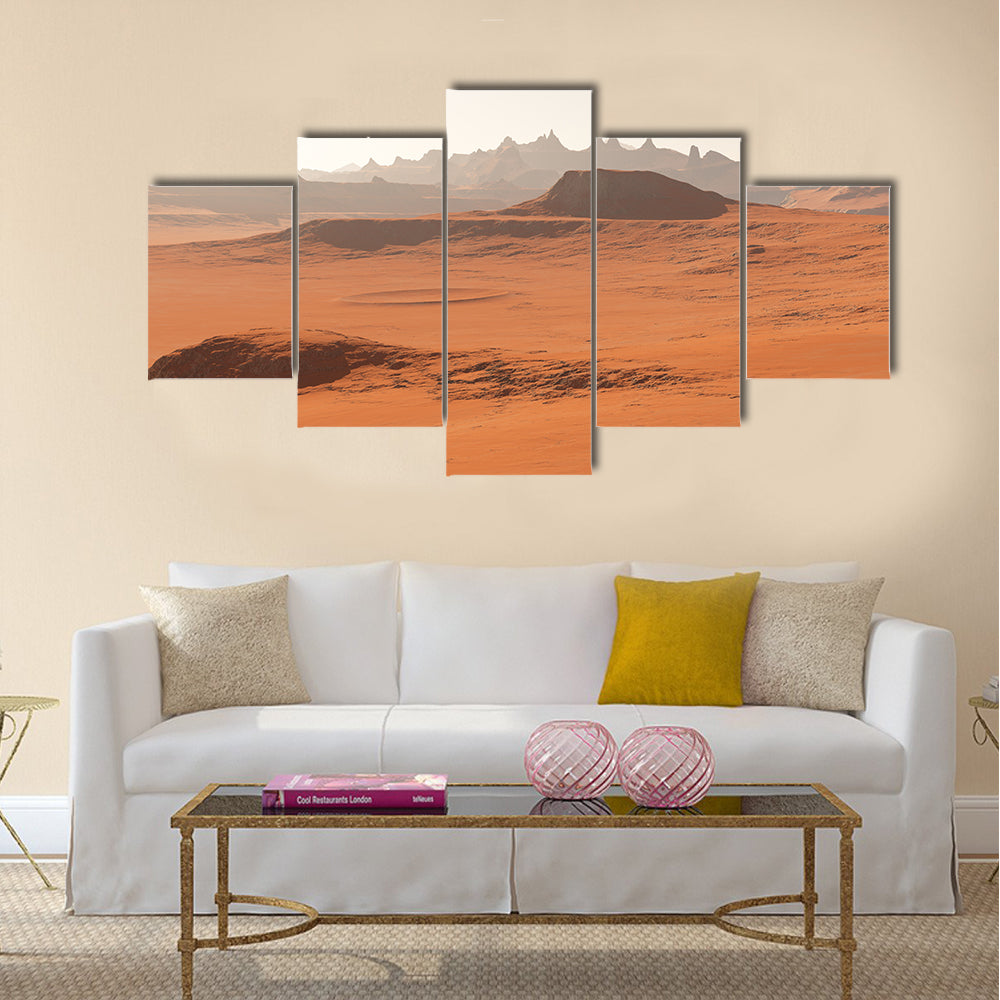 Mars - the red planet Multi Panel Canvas Wall Art