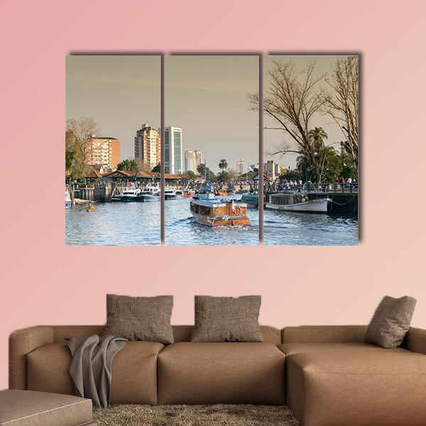 Tigre River, in Tigre City, Buenos Aires, Argentina multi panel canvas wall art