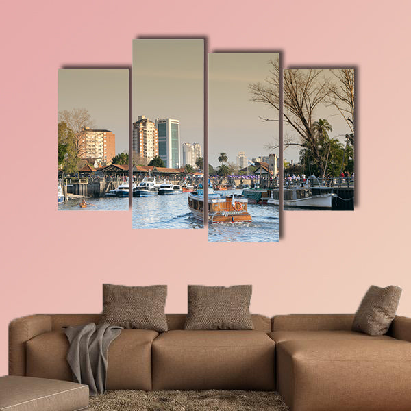 Tigre River, in Tigre City, Buenos Aires, Argentina multi panel canvas wall art