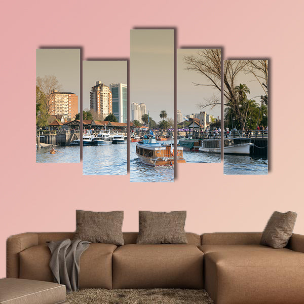 Tigre River, in Tigre City, Buenos Aires, Argentina multi panel canvas wall art