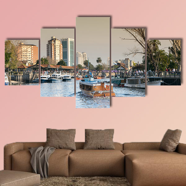 Tigre River, in Tigre City, Buenos Aires, Argentina multi panel canvas wall art