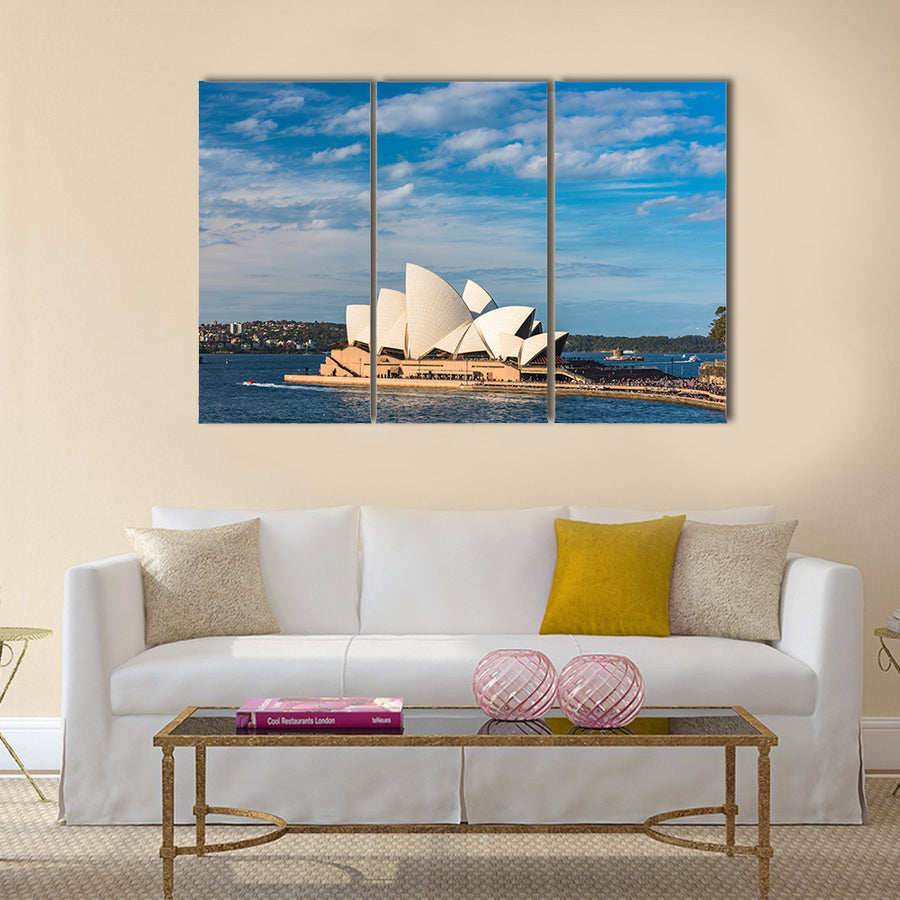 Bennelong Point And Sydney Harbor With Opera House, Australia, Multi Panel Canvas Wall Art