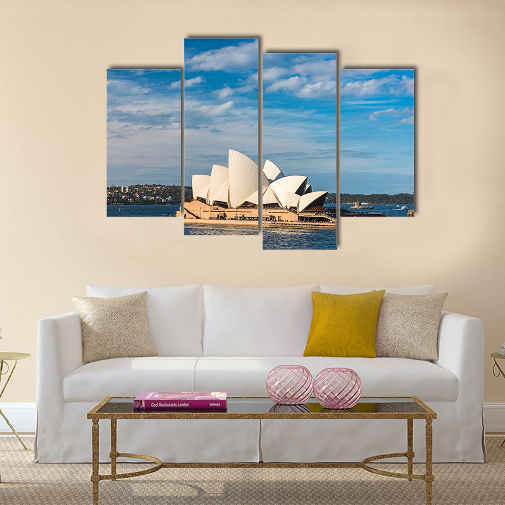 Bennelong Point And Sydney Harbor With Opera House, Australia, Multi Panel Canvas Wall Art