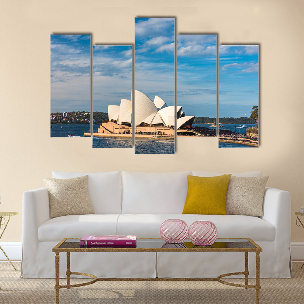 Bennelong Point And Sydney Harbor With Opera House, Australia, Multi Panel Canvas Wall Art