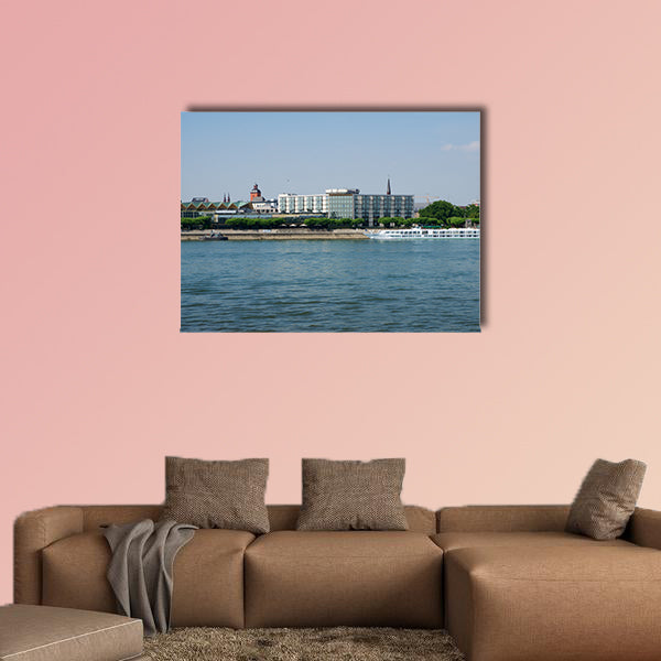 Luxury Hilton Hotel next to the Rhine German multi panel canvas wall art