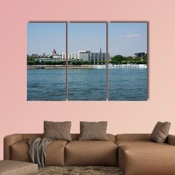 Luxury Hilton Hotel next to the Rhine German multi panel canvas wall art