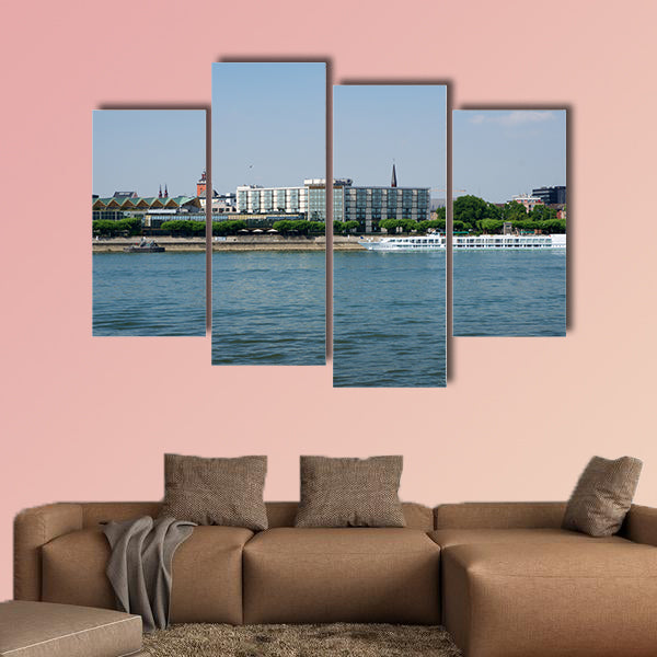 Luxury Hilton Hotel next to the Rhine German multi panel canvas wall art