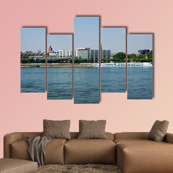 Luxury Hilton Hotel next to the Rhine German multi panel canvas wall art