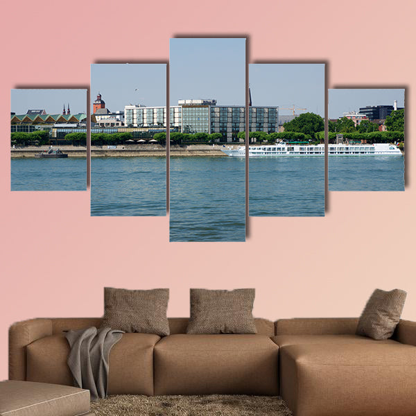 Luxury Hilton Hotel next to the Rhine German multi panel canvas wall art
