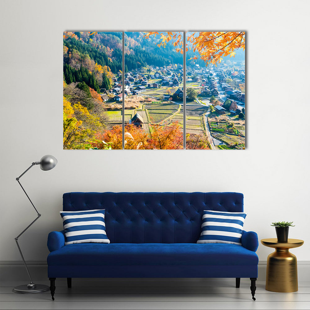 A Fall Season View With Upcoming Autumn Multi Panel Canvas Wall Art
