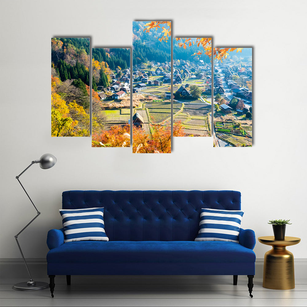 A Fall Season View With Upcoming Autumn Multi Panel Canvas Wall Art