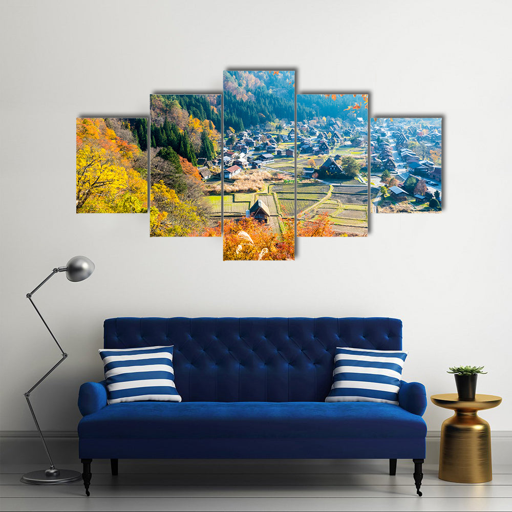 A Fall Season View With Upcoming Autumn Multi Panel Canvas Wall Art