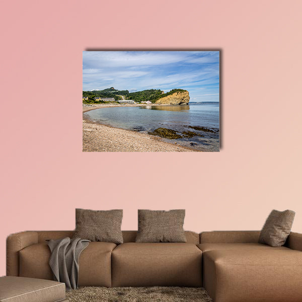 View of Perce village in Quebec Canada at daytime Multi panel canvas wall art