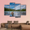 The Mallard Duck Female Lost Lake Colorado low angle multi panel canvas wall art