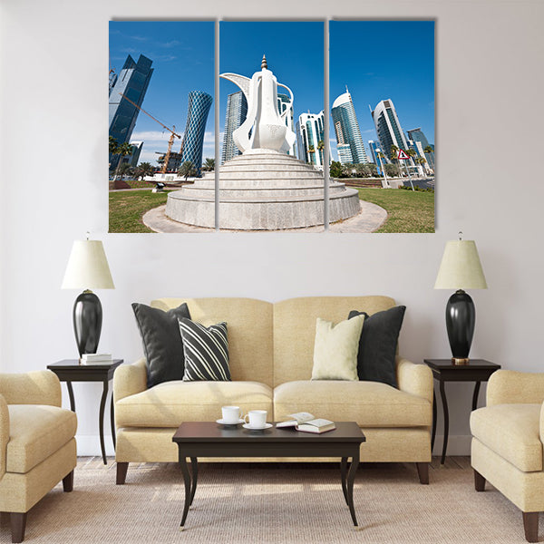 Typical Arabic traditional coffee pot Multi panel canvas wall art