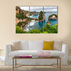 Sea Coast With Little House Standing On The High Cliff, Multi Panel Canvas Wall Art