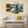 Sea Coast With Little House Standing On The High Cliff, Multi Panel Canvas Wall Art