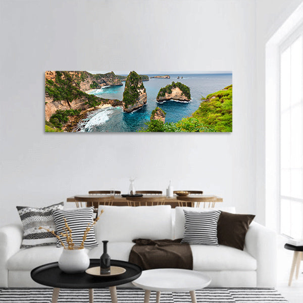 Atun beach, Nusa Penida island Indonesia  Panoramic canvas Wall Art