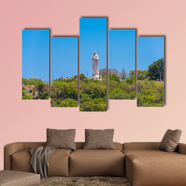 The Statue of Jesus Christ in Havana, Cuba multi panel canvas wall art
