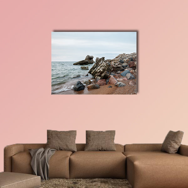 Sunset over old demolished military forts, Latvia multi panel wall art